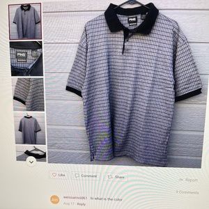 Ping men’s L mercerized cotton polo golf shirt